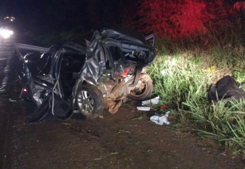 Acidente em Nova Erechim deixou uma vítima fatal / Foto: Corpo de Bombeiros