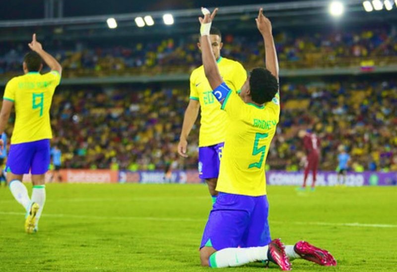 Cria do Vasco, Andrey foi o responsável por marcar o primeiro gol do Brasil – Foto: CBF/Divulgação/ND