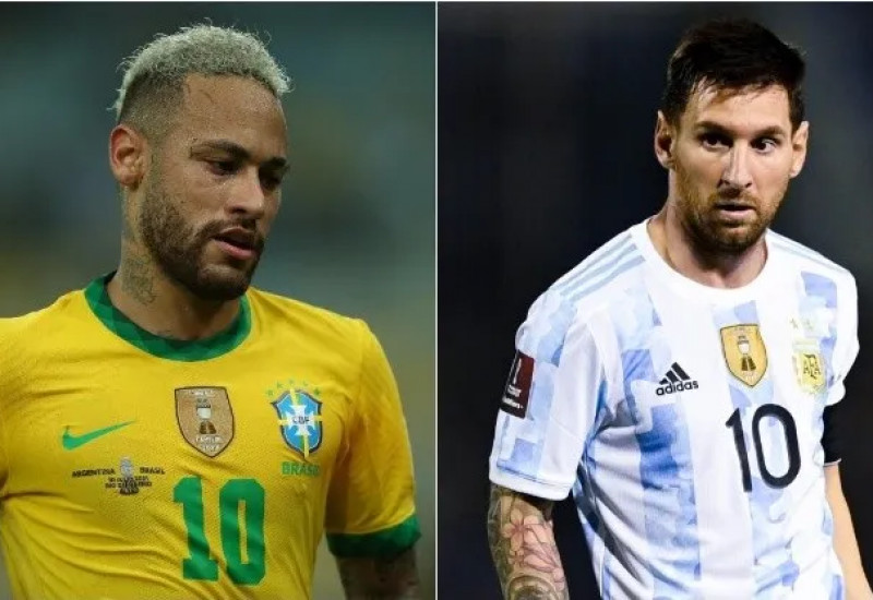 Companheiros de clube novamente, Neymar e Messi estarão frente a frente neste domingo (Foto: Getty Images)