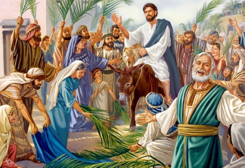 A celebração lembra a entrada triunfal de Jesus em Jerusalém