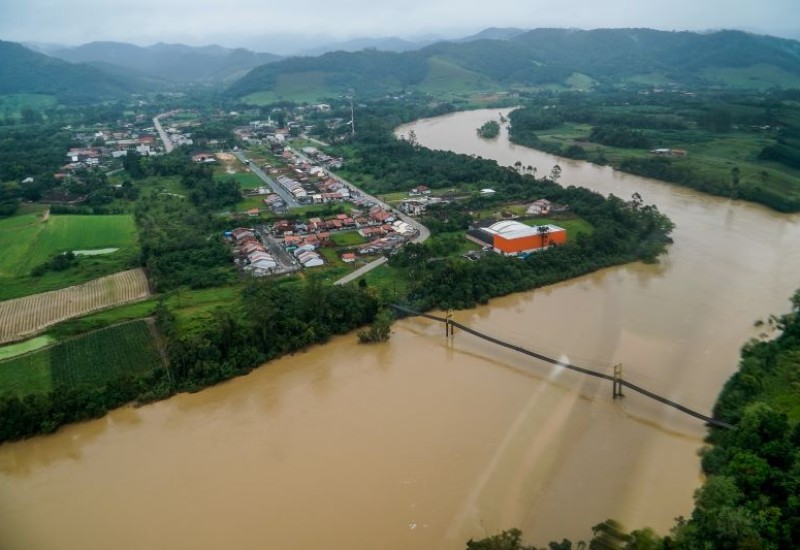 Alto Vale do Itajaí nesta quarta-feira, 18 de outubro. Foto: Marco Favero/Secom