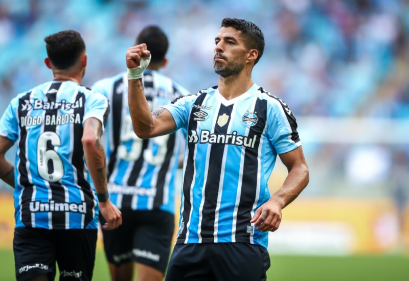 Uruguaio soma sete gols na temporada e quatro no Gauchão (Foto: Lucas Uebel - Grêmio)