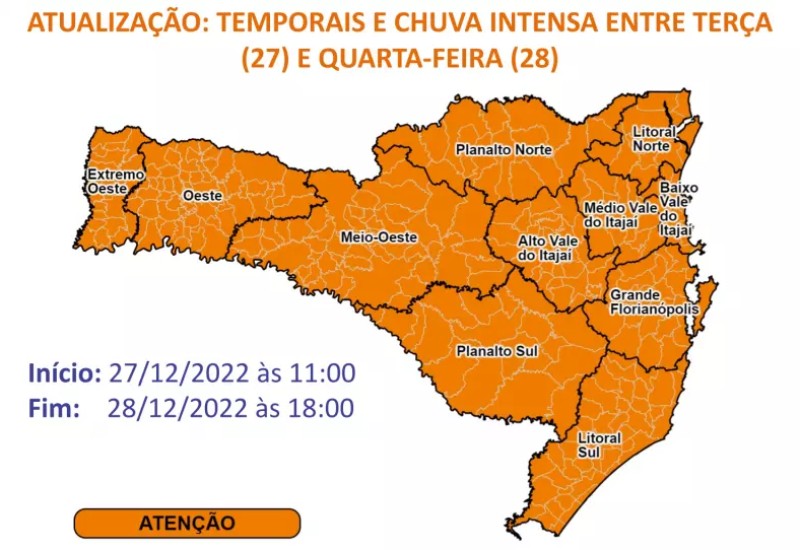 Divulgação/Defesa Civil