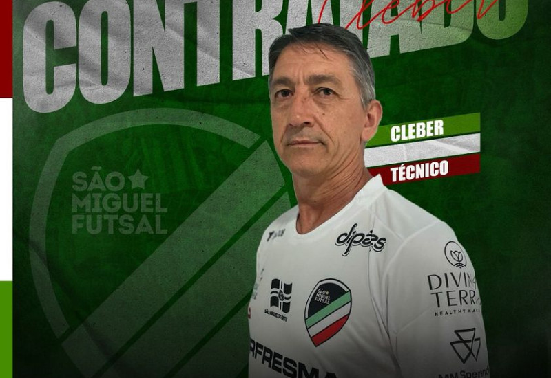 Cleber da Rosa, técnico do São Miguel Futsal (Foto: SMF/Divulgação)