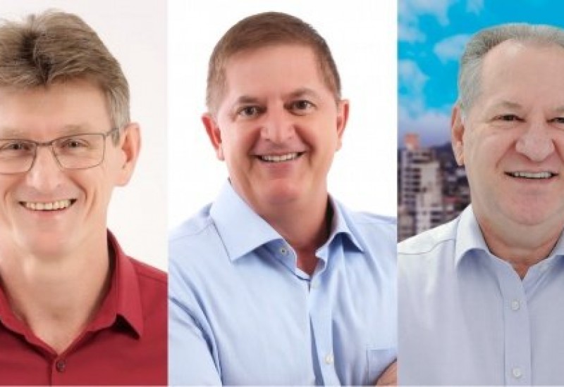 Adilson Pandolfo (PT), João Grando (MDB) e Wilson Trevisan (PSD) disputam a prefeitura de São Miguel do Oeste