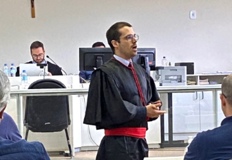 Promotor de Justiça Lucas Broering Correa atuou na sessão do Júri | Divulgação/MPSC