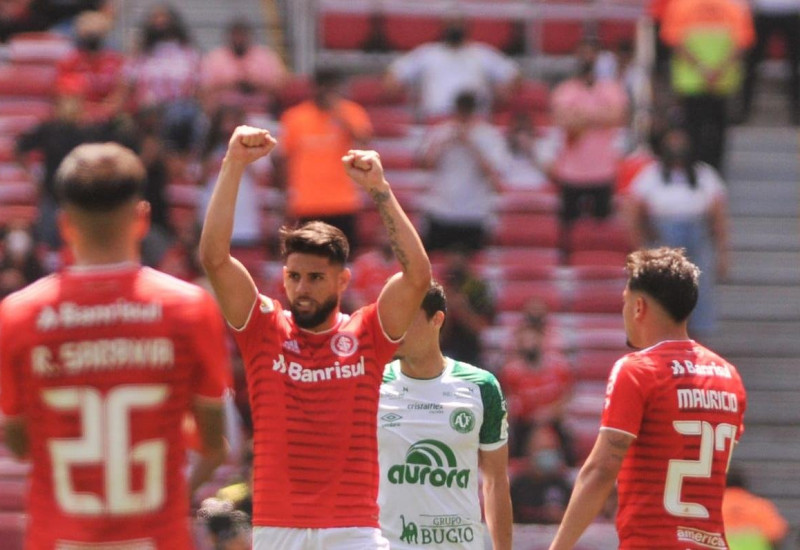 Yuri Alberto anotou hat-trick no primeiro tempo e garantiu vitória do Inter | Foto: Mauro Schaefer