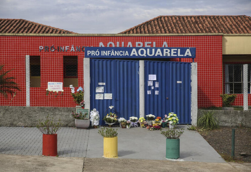Fachada da Escola Aquarela em Saudades. Foto: André Ávila / Agencia RBS