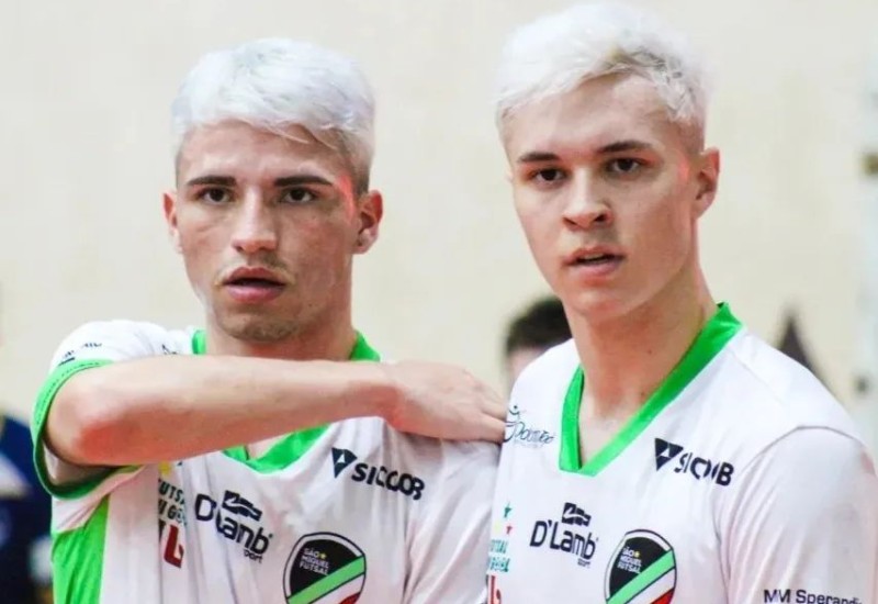 Os jovens Jako e Felipe são destaques no São Miguel Futsal/Joni Gool (Foto:Fernando Fotos/SMF/JG)