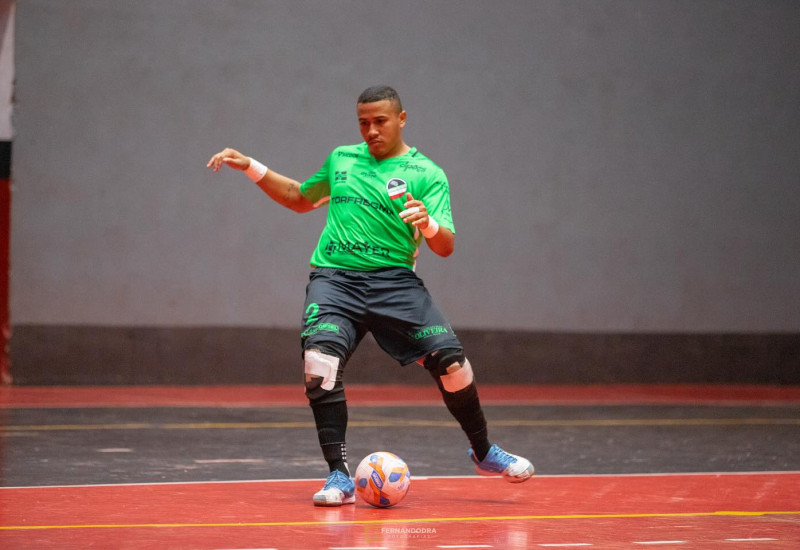 Danilo, goleiro do São Miguel Futsal (Foto: Fernandodra.com)