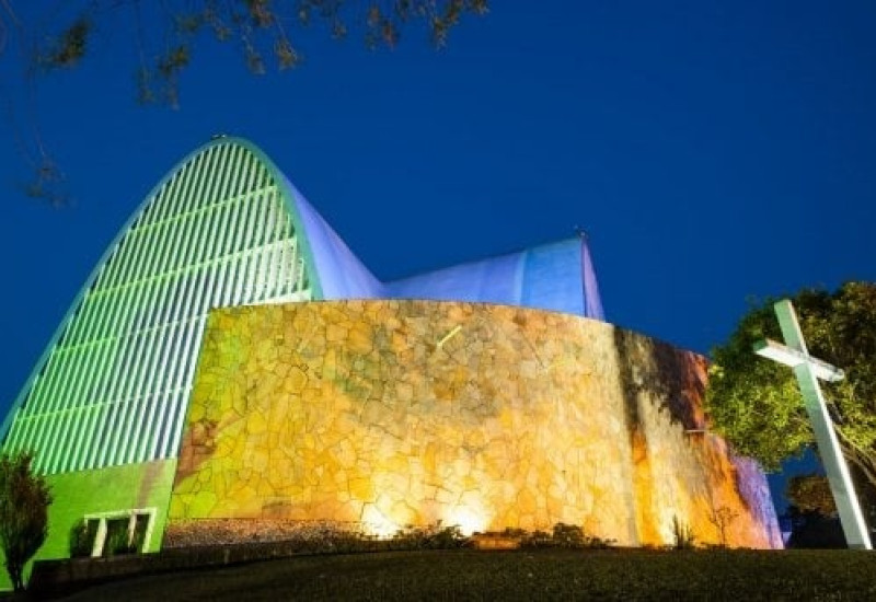 Igreja Matriz São Miguel Arcanjo, em São Miguel do Oeste (Foto: Ascom/Prefeitura)