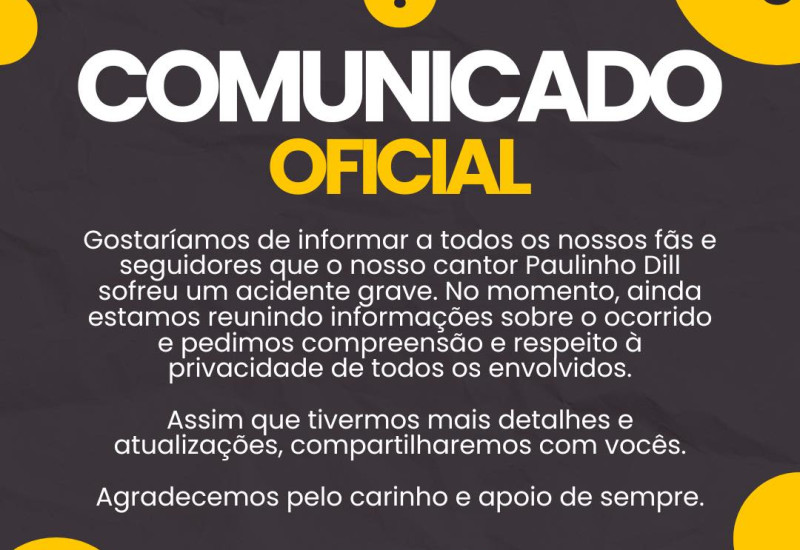 Imagem: Banda Os Atuais/Nota oficial