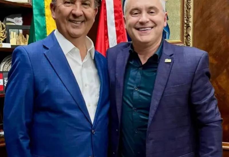 Governador Jorginho durante audiência com o prefeito Edenilson Zanardi (Foto:Ascom/Prefeitura)